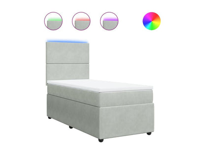 Gray Velvet Mattress, 90 x 200 cm