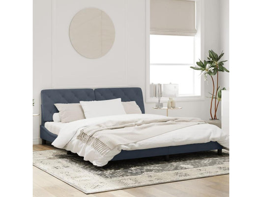 Gray Velvet Bed Frame, 180 x 200 cm