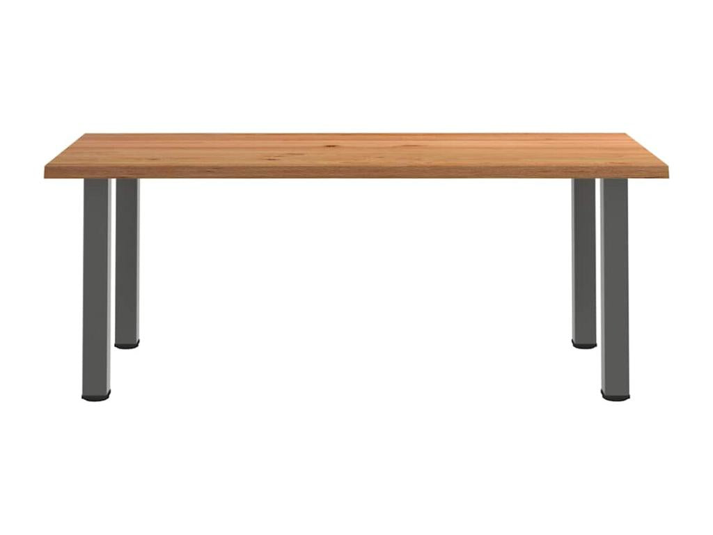 Brown Oak Wood Dining Table - dlz1766579527903