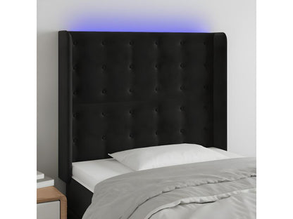 Black Velvet Headboard, 83 x 16 x 118 cm