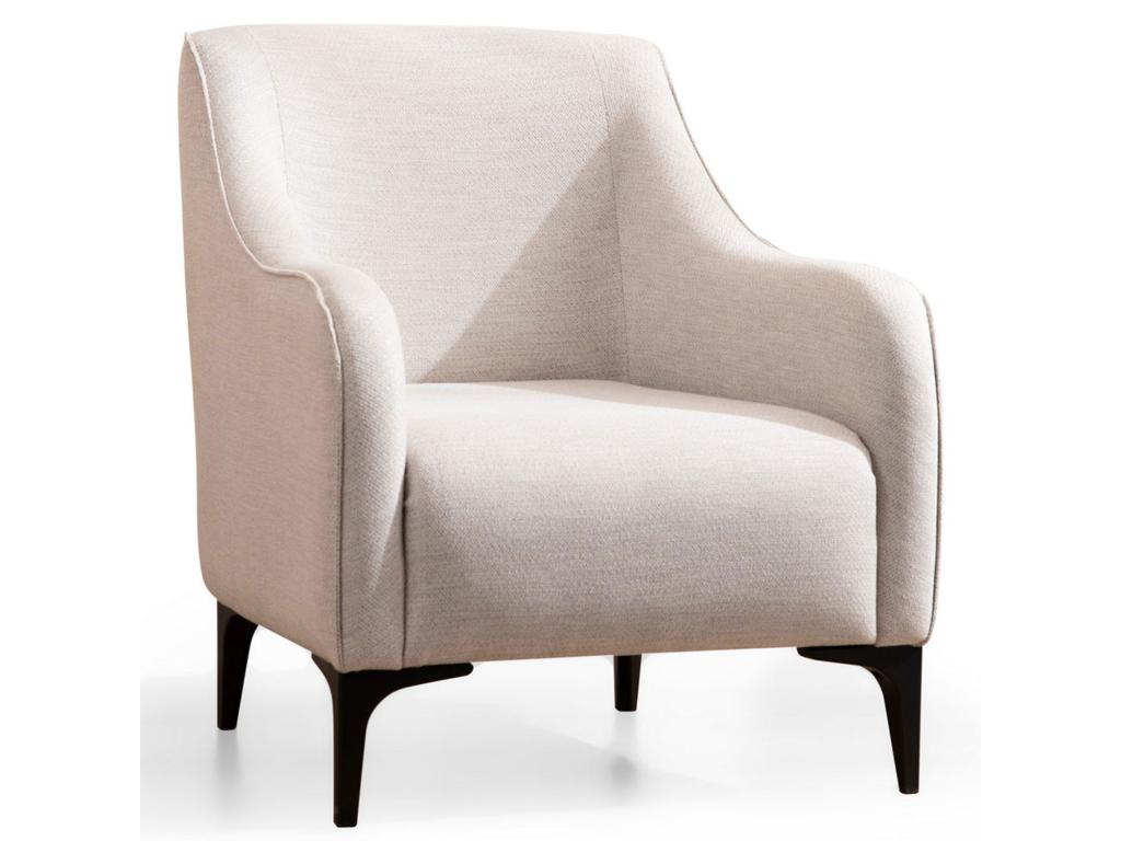 White Fabric Accent Chair - dlz1766579881287