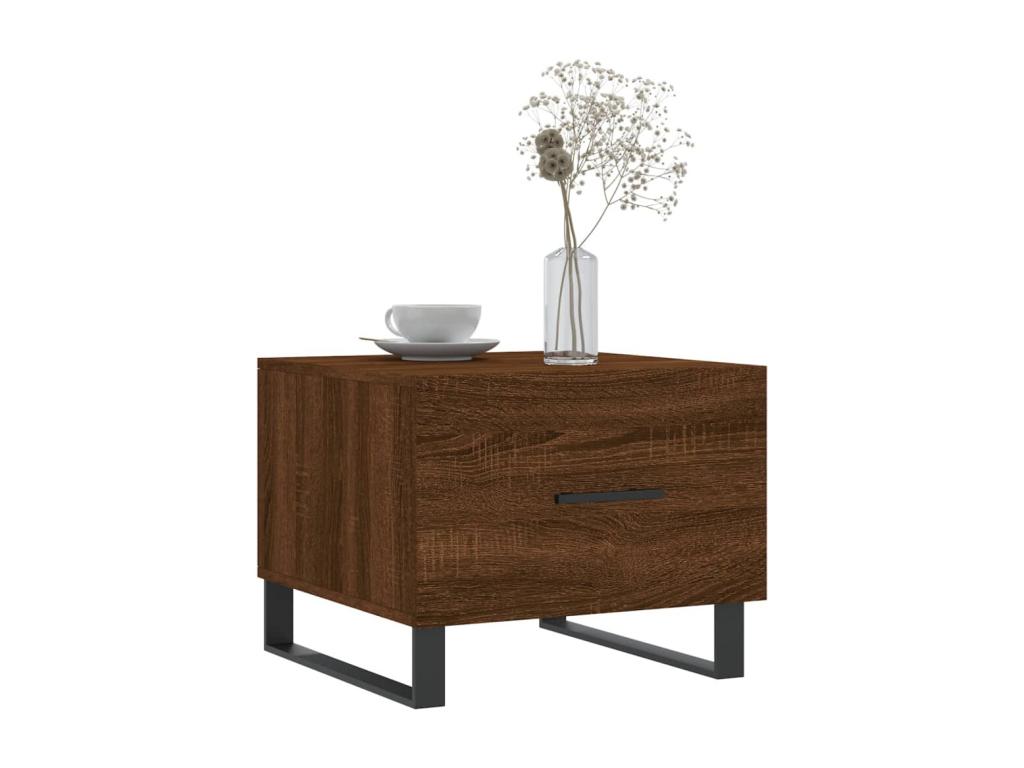 Brown Engineered Wood Table, 50 x 50 x 40 cm