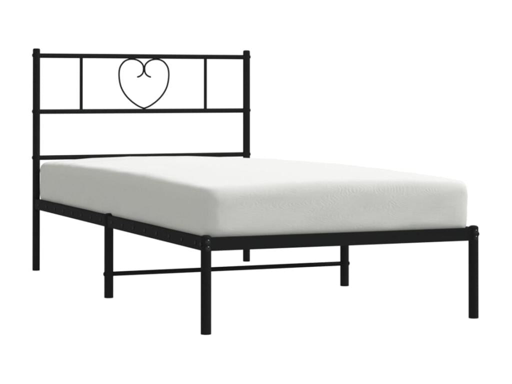 Black Metal Headboard, 75 x 190 cm