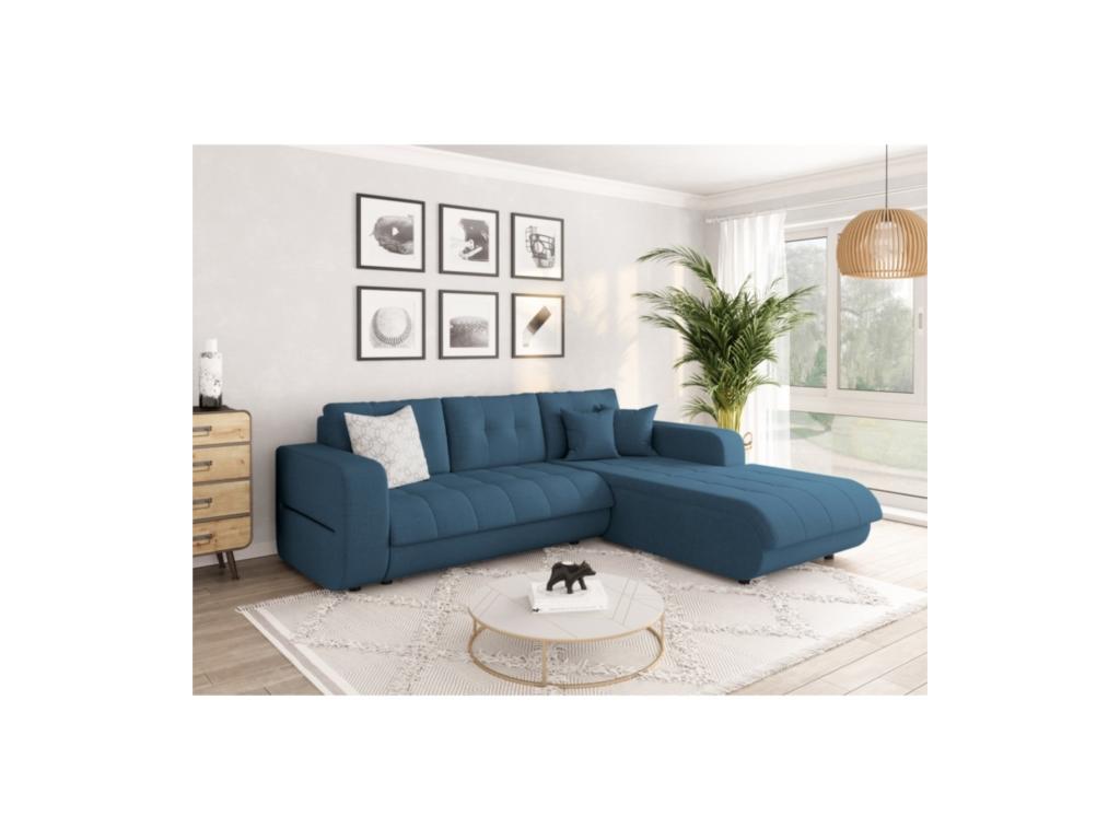 Blue Fabric Sofa Bed