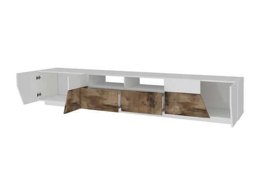 White TV Stand, 260 x 43 cm
