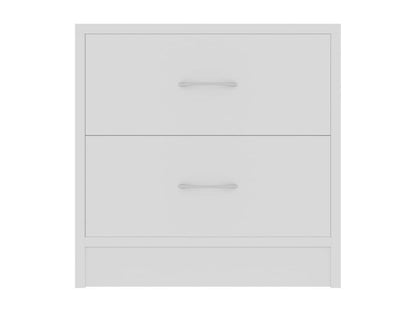 White Engineered Wood Nightstand, 40 x 30 x 40 cm