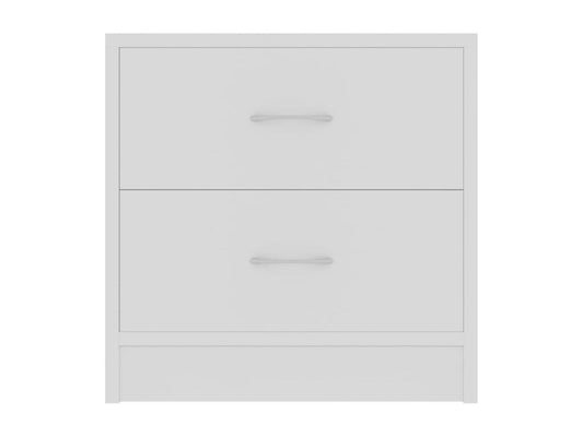 White Engineered Wood Nightstand, 40 x 30 x 40 cm