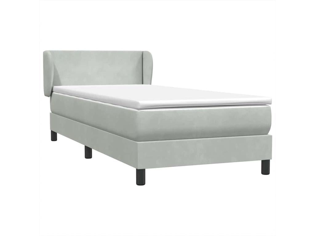 Gray Velvet Mattress, 90 x 220 cm