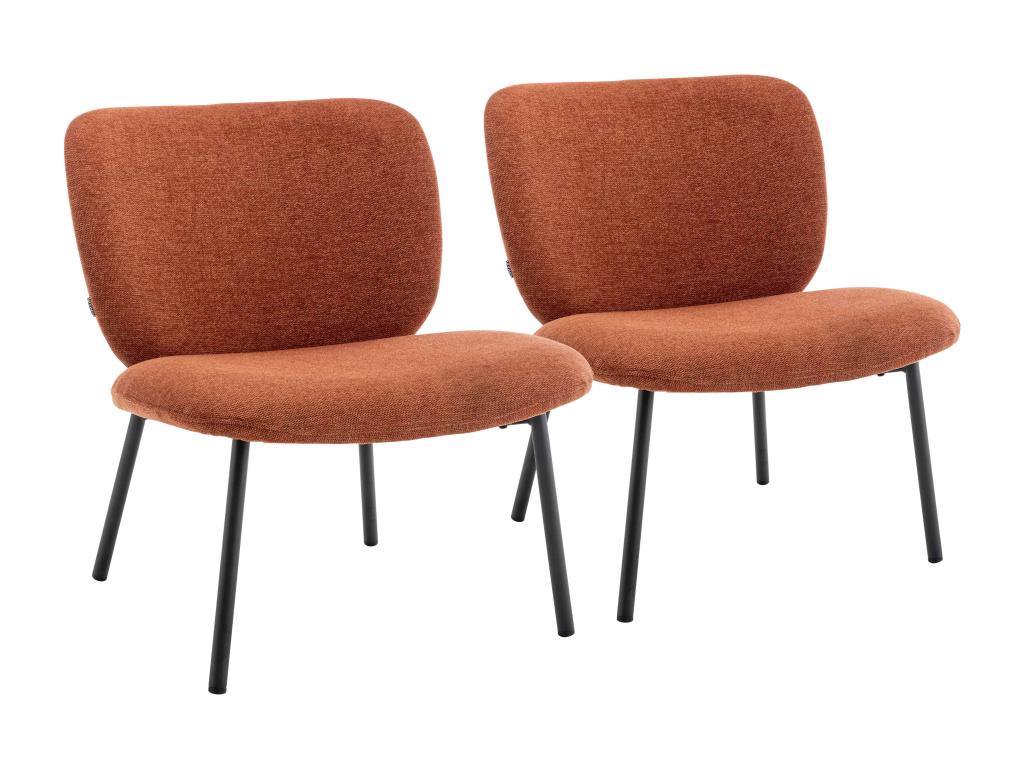 Red Fabric Accent Chair Set of 2