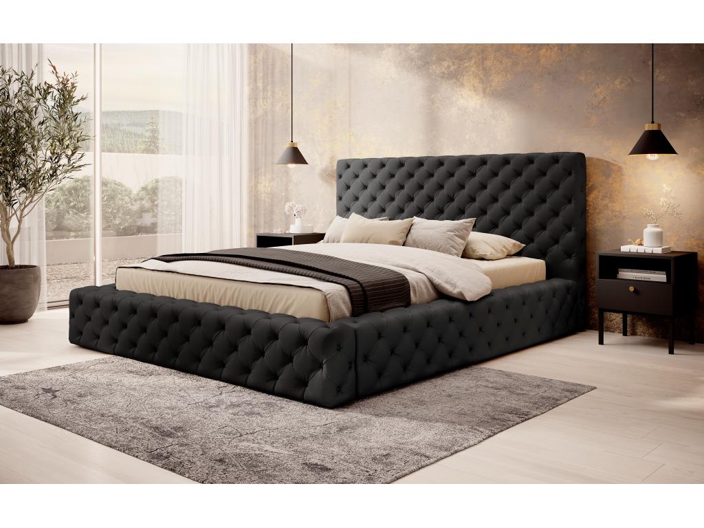 Black Leather Headboard, 160 x 200 cm