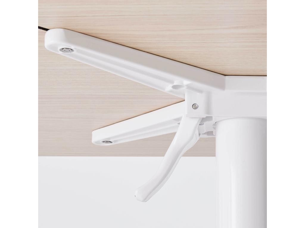 Brown Oak Wood Table, 60 x 60 cm