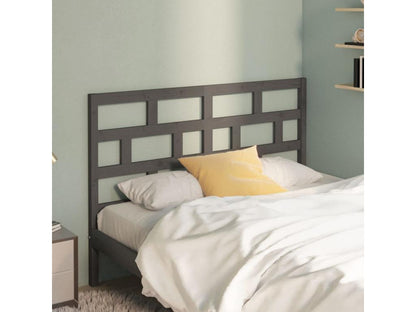 Gray Solid Wood Headboard, 126 x 4 x 100 cm