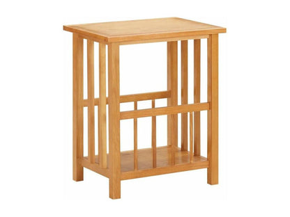 Brown Oak Wood Side Table