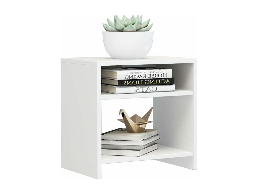 White Engineered Wood Nightstand, 40 x 30 x 40 cm - dlz1766579867219