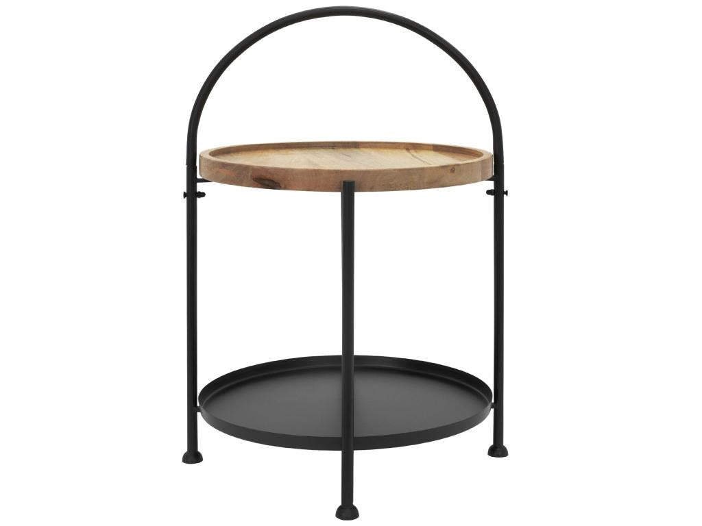 Brown Metal Side Table