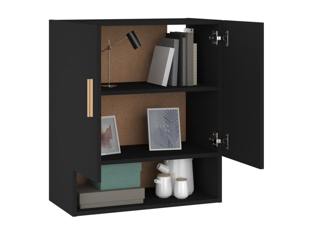 Black Engineered Wood Wardrobe, 60 x 31 x 70 cm