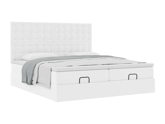 White Faux Leather Mattress, 180 x 200 cm