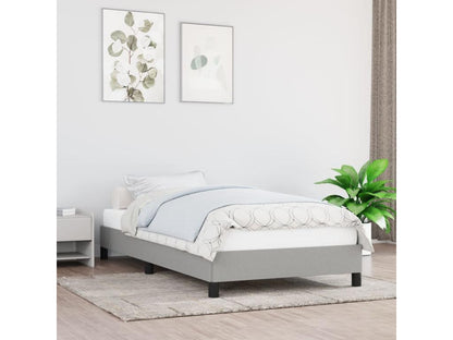 Gray Fabric Bed Frame, 100 x 200 cm
