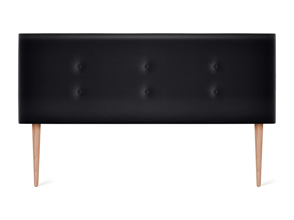 Black Faux Leather Headboard, 135 x 105 cm