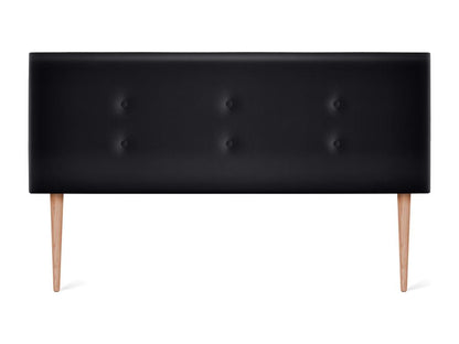 Black Faux Leather Headboard, 135 x 105 cm