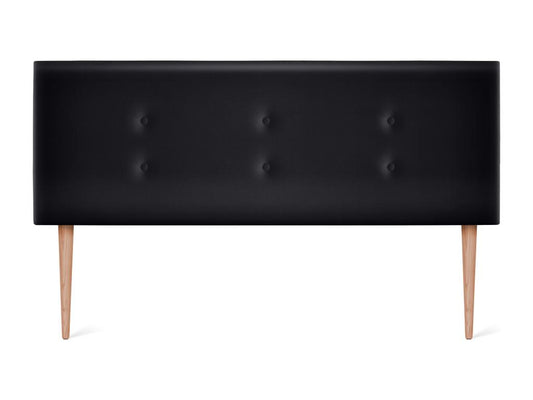 Black Faux Leather Headboard, 135 x 105 cm