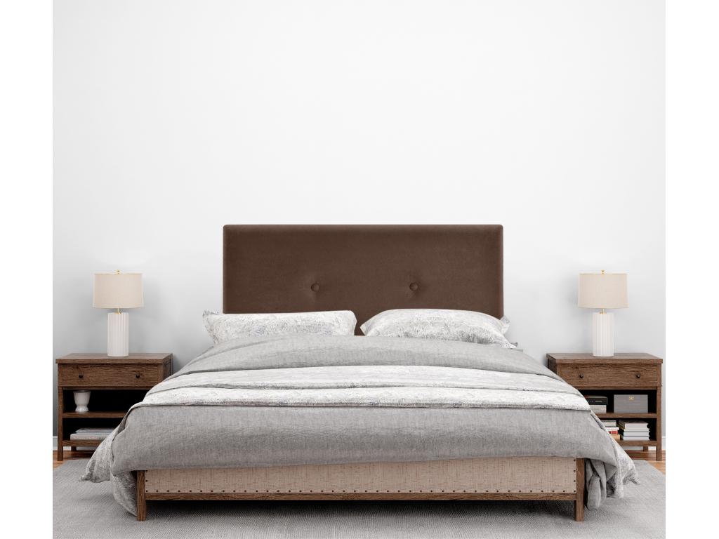 Brown Fabric Headboard, 95 x 105 cm