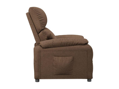 Brown Fabric Accent Chair