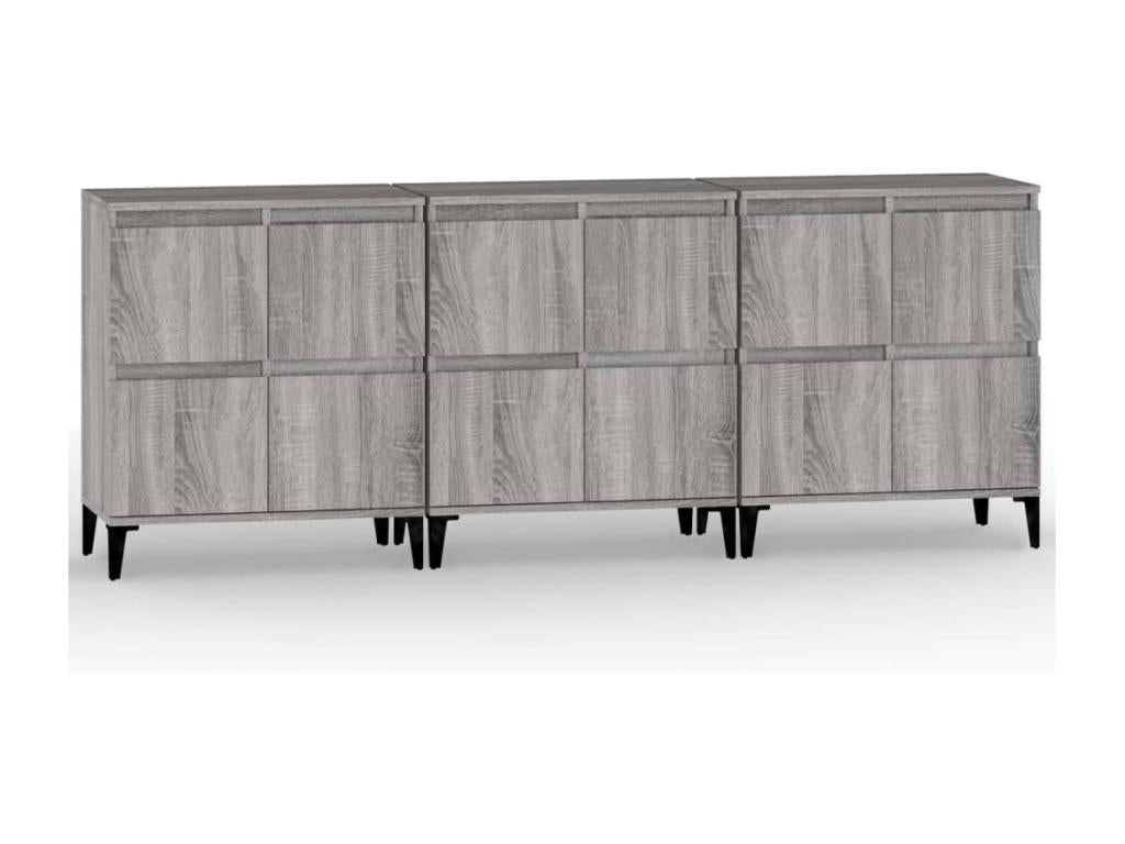 Gray Engineered Wood Sideboard, 60 x 35 x 70 cm - dlz1766579462788