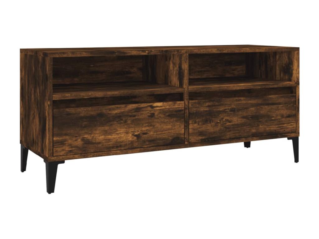 Brown Engineered Wood TV Stand, 100 x 34.5 x 44.5 cm