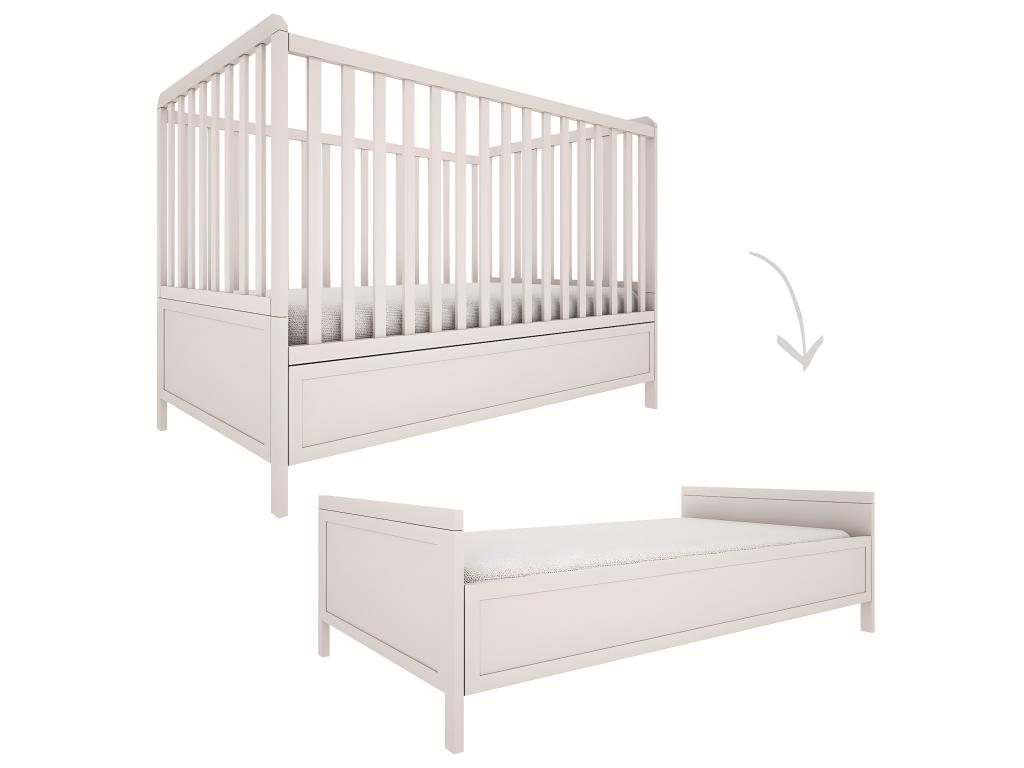 Beige Bed Frame, 70 x 140 cm