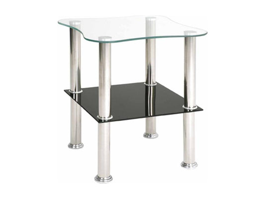 Black Glass Side Table