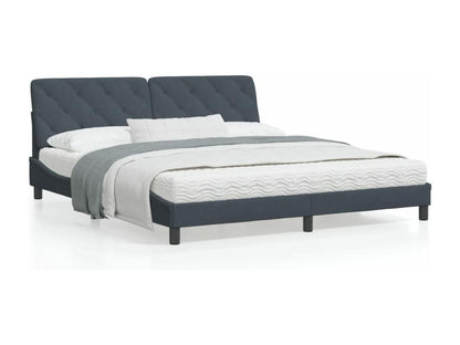 Gray Velvet Bed Frame, 180 x 200 cm