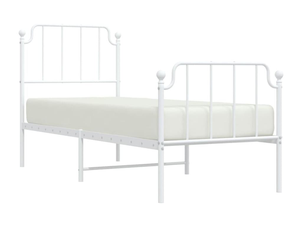 White Metal Headboard, 75 x 190 cm
