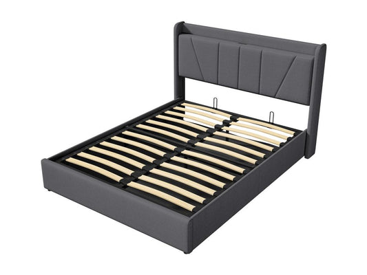 Gray Fabric Headboard, 140 x 200 cm