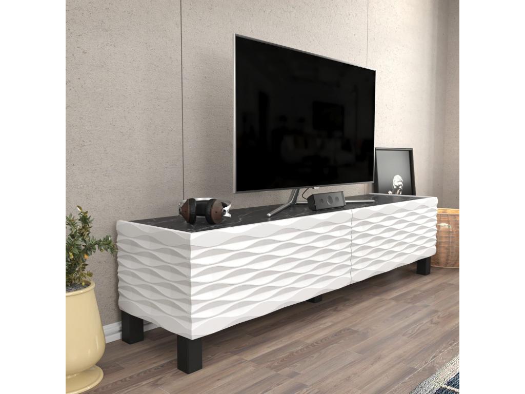 White Marble TV Stand
