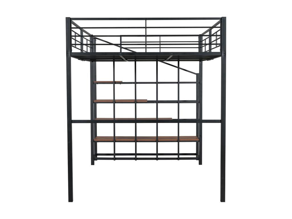 Black Metal Bed Frame, 140 x 200 cm