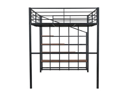 Black Metal Bed Frame, 140 x 200 cm