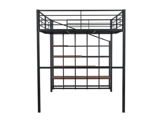Black Metal Bed Frame, 140 x 200 cm