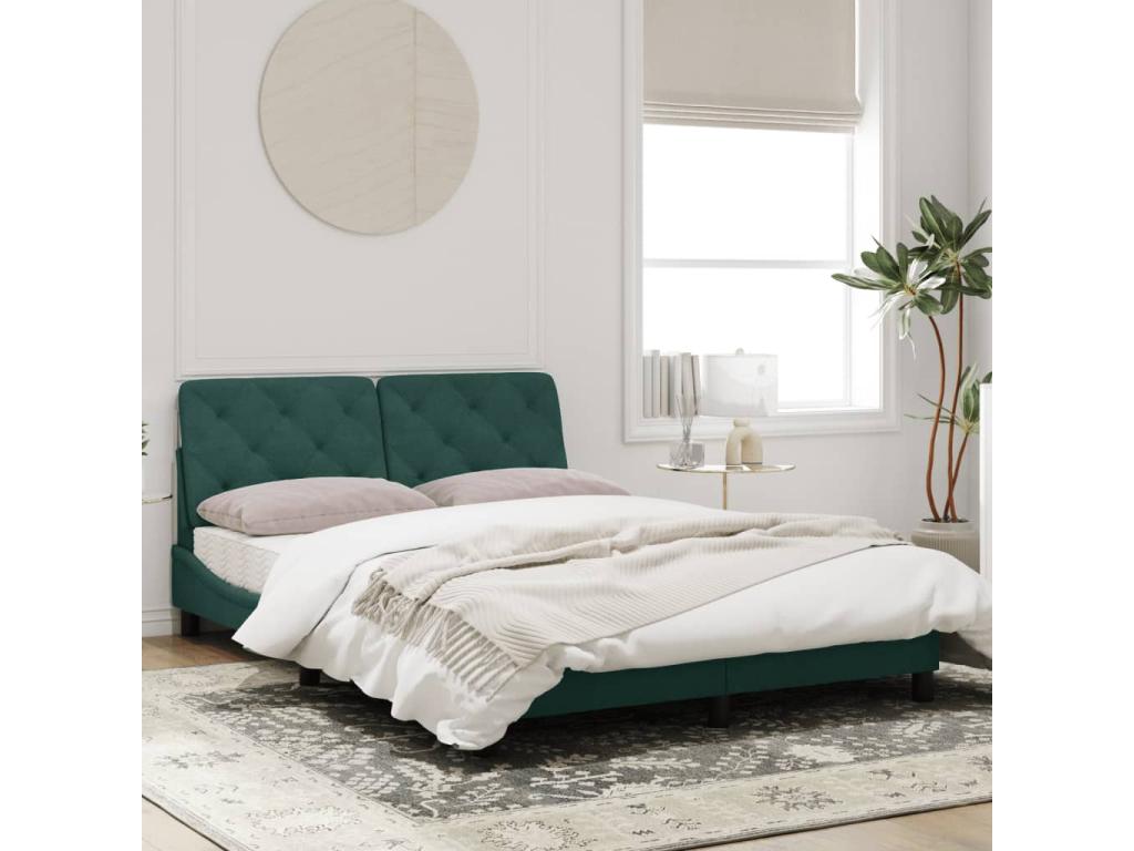 Green Velvet Headboard, 140 x 200 cm