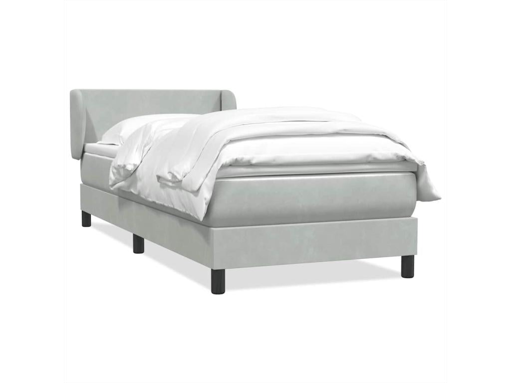 Gray Velvet Mattress, 90 x 220 cm