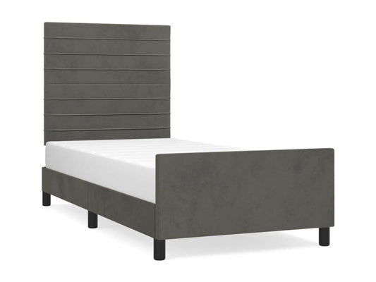 Gray Velvet Mattress, 90 x 190 cm