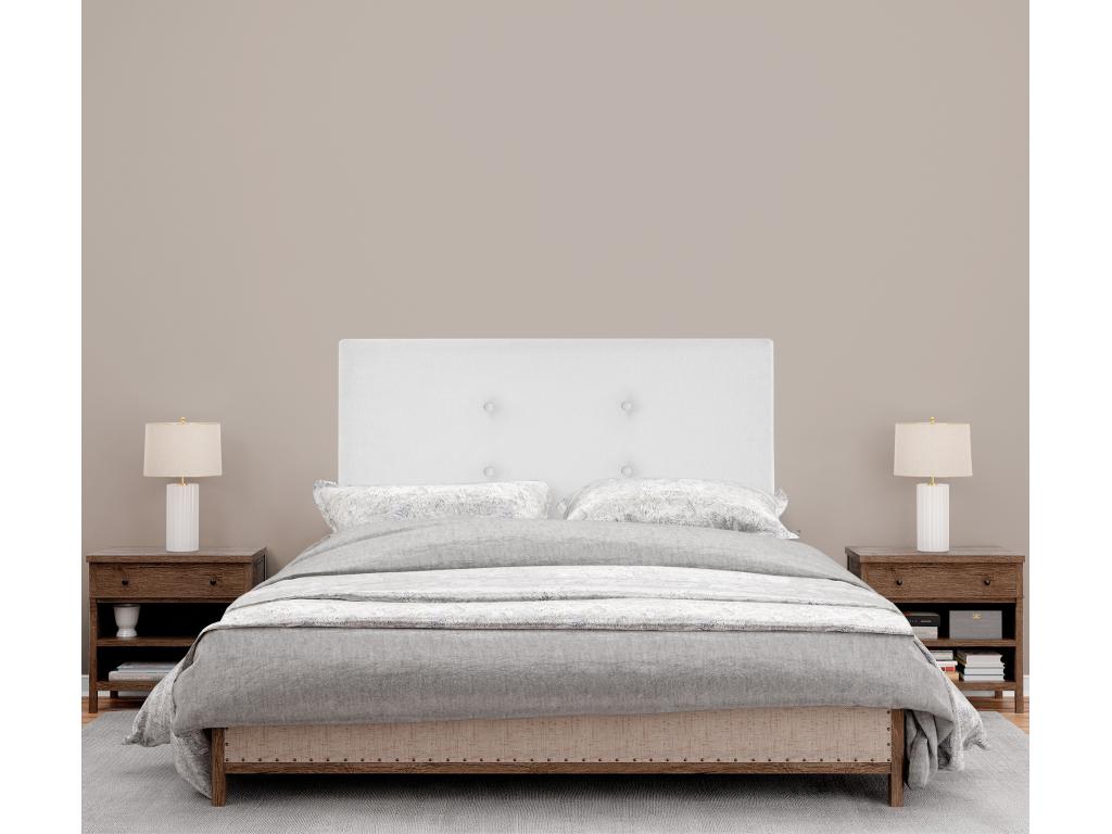 White Fabric Headboard, 90 x 105 cm