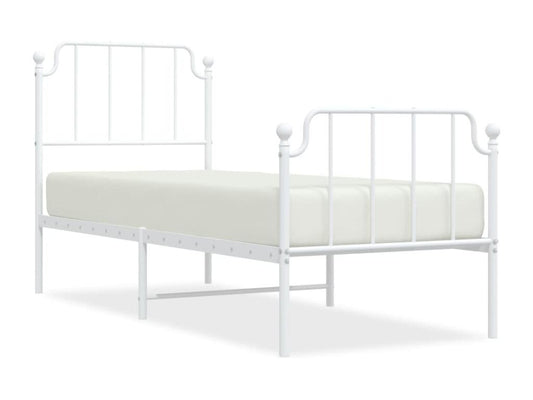 White Metal Headboard, 75 x 190 cm