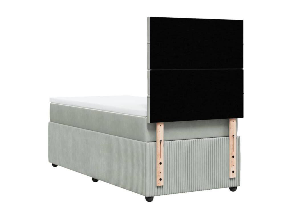 Gray Velvet Mattress, 100 x 200 cm - dlz1766579939782