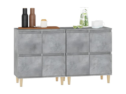 Gray Engineered Wood Sideboard, 60 x 35 x 70 cm