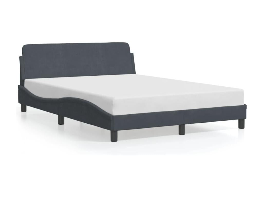 Gray Velvet Mattress, 140 x 200 cm