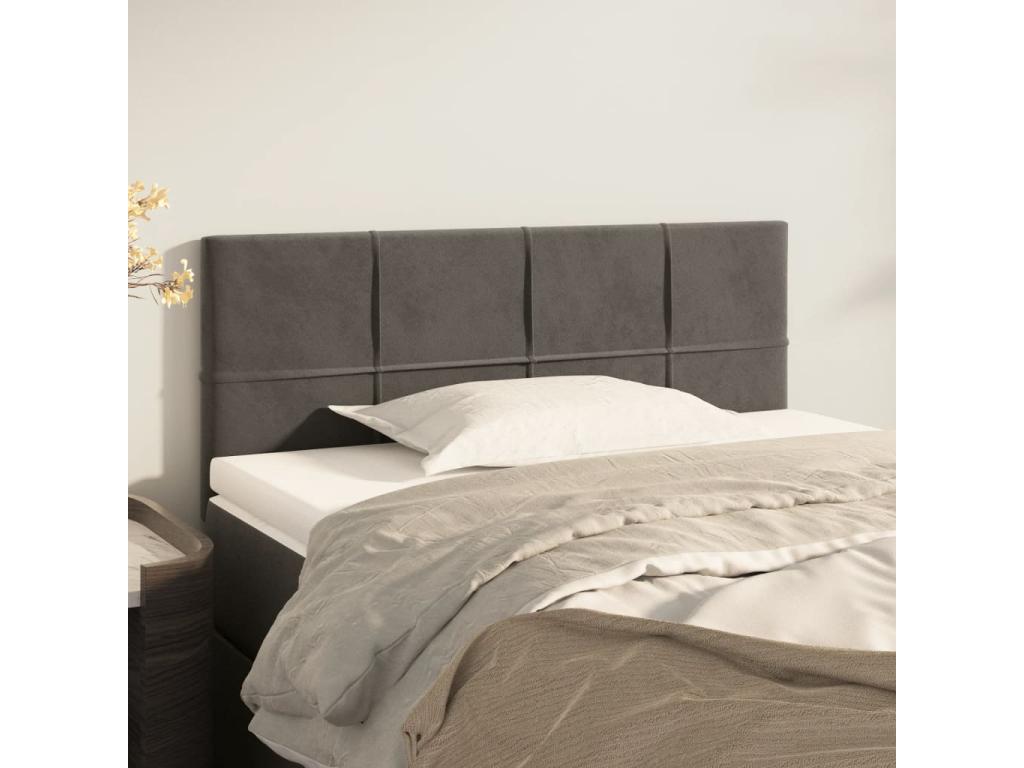 Gray Velvet Headboard, 90 x 5 x 78 cm