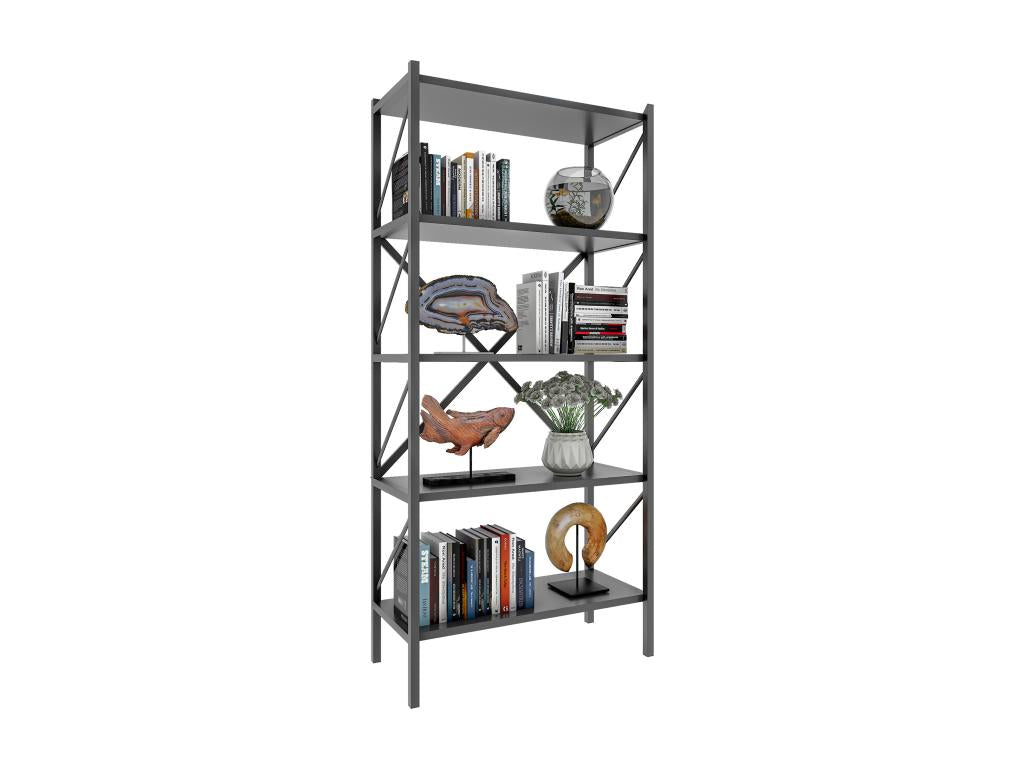 Black Metal Bookcase