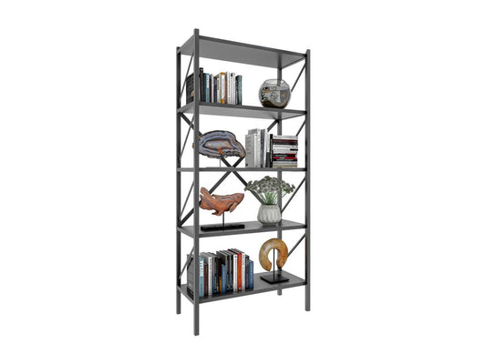 Black Metal Bookcase