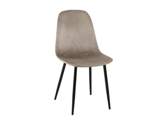 Beige Velvet Accent Chair, 45 x 56 cm